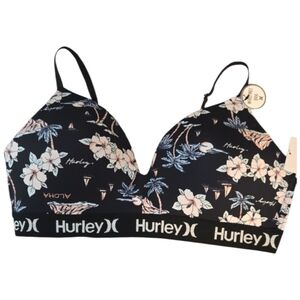 HURLEY Wireless Bra Tropical Floral Print 38C NWT